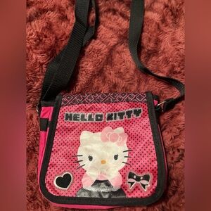 Hello Kitty Crossbody Bag by Sanrio – Pink & Black Polka Dot